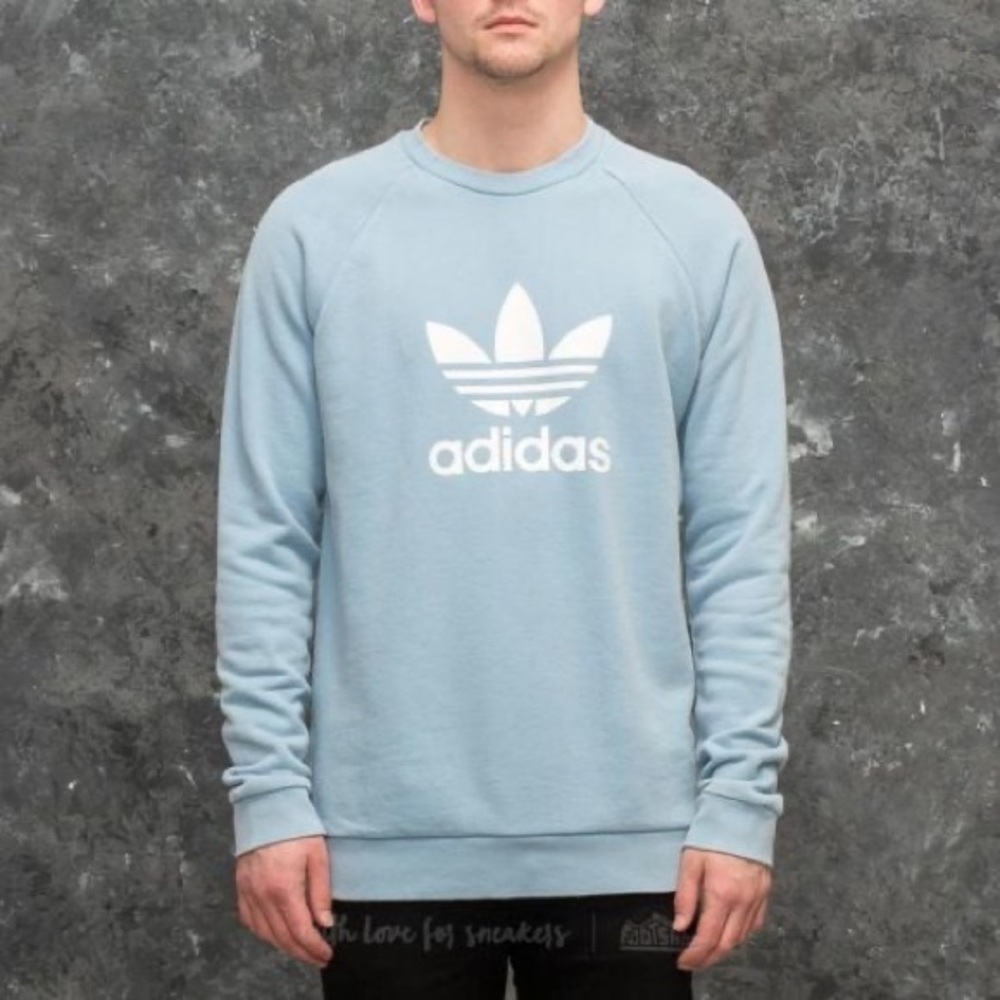Adidas | Powder Blue Trefoil Sweater
